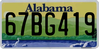 AL license plate 67BG419