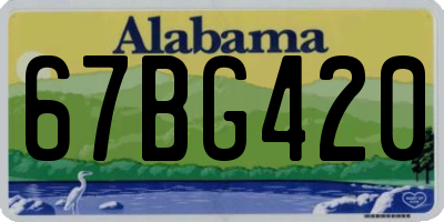 AL license plate 67BG420
