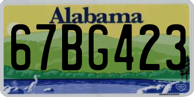 AL license plate 67BG423