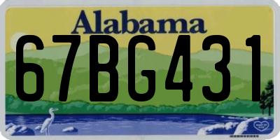 AL license plate 67BG431