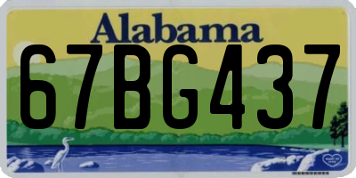 AL license plate 67BG437