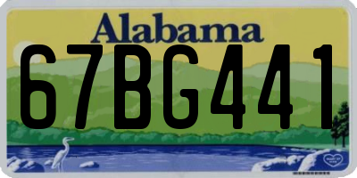 AL license plate 67BG441