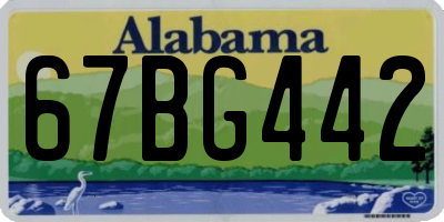 AL license plate 67BG442