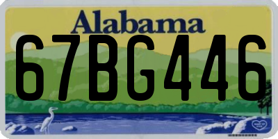AL license plate 67BG446