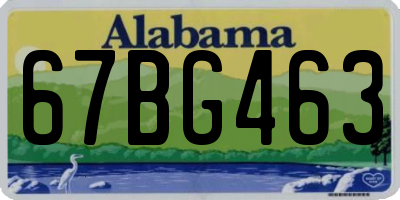 AL license plate 67BG463