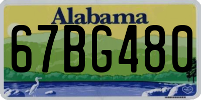 AL license plate 67BG480
