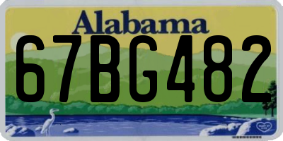 AL license plate 67BG482