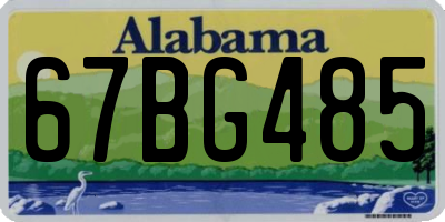 AL license plate 67BG485