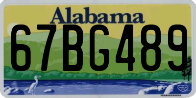 AL license plate 67BG489