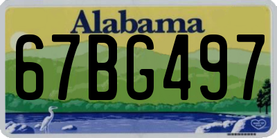 AL license plate 67BG497