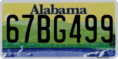 AL license plate 67BG499