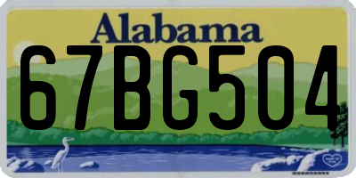 AL license plate 67BG504
