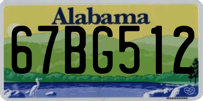 AL license plate 67BG512