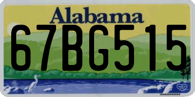 AL license plate 67BG515