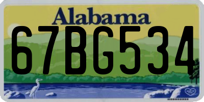 AL license plate 67BG534