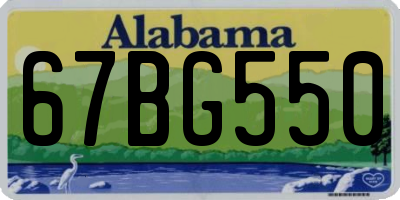 AL license plate 67BG550