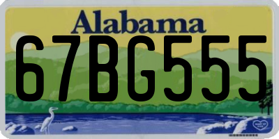 AL license plate 67BG555