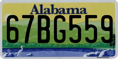 AL license plate 67BG559
