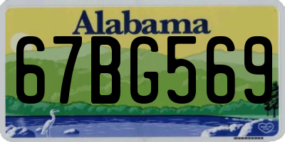 AL license plate 67BG569