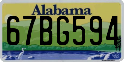 AL license plate 67BG594
