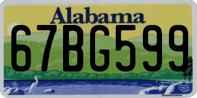 AL license plate 67BG599