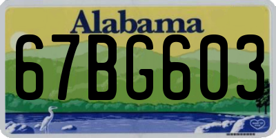 AL license plate 67BG603
