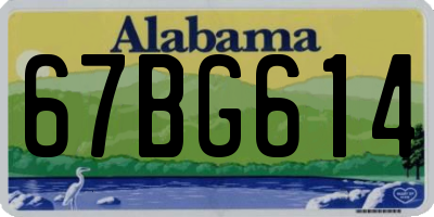 AL license plate 67BG614