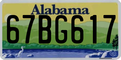 AL license plate 67BG617