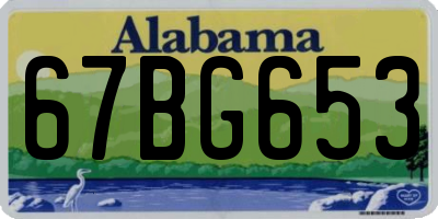 AL license plate 67BG653