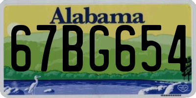 AL license plate 67BG654