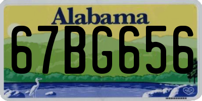 AL license plate 67BG656
