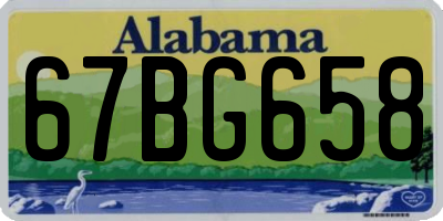 AL license plate 67BG658