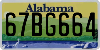 AL license plate 67BG664