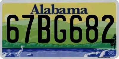 AL license plate 67BG682