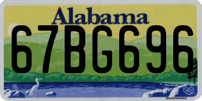 AL license plate 67BG696