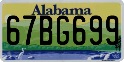 AL license plate 67BG699