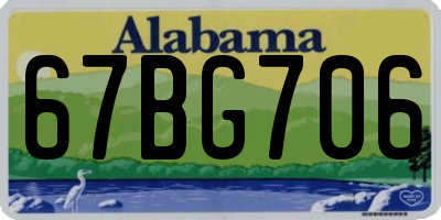 AL license plate 67BG706