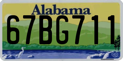 AL license plate 67BG711
