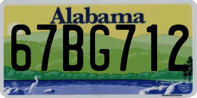 AL license plate 67BG712