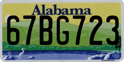 AL license plate 67BG723