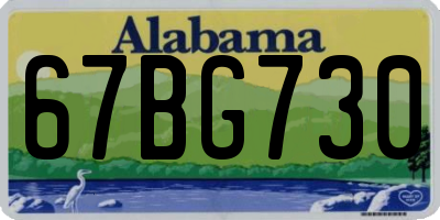 AL license plate 67BG730