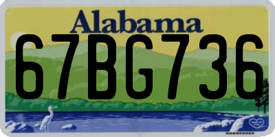AL license plate 67BG736