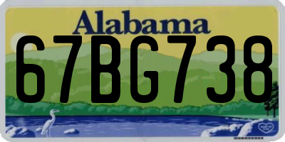 AL license plate 67BG738