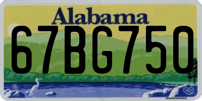 AL license plate 67BG750