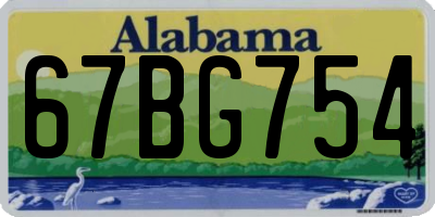 AL license plate 67BG754