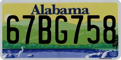 AL license plate 67BG758