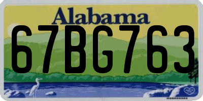 AL license plate 67BG763