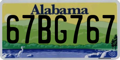 AL license plate 67BG767