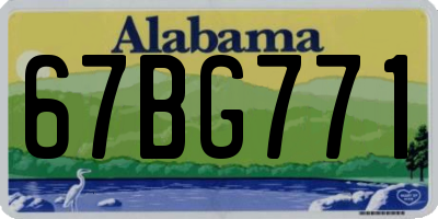 AL license plate 67BG771