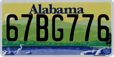 AL license plate 67BG776